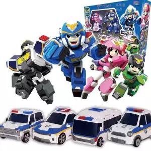 변신로봇 구조대 토이캅 경찰차 장난감 정의구출대 풀세트