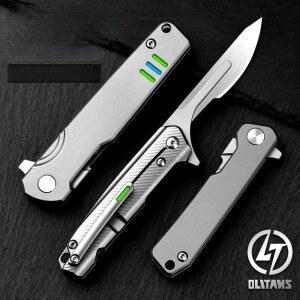 접이식 OLITANS 체인 메스 유틸리티 휴대용 24호 티타늄 키 소 블레이드 나이프 0매