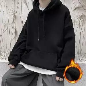 기모 오버핏 베이직 무지 후드티 (WFKLYR5)