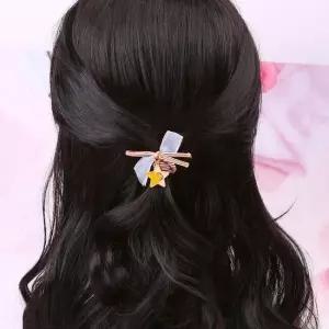 별이 빛나는 하늘 고무줄 머리끈 헤어밴드 머리고무줄 헤어슈슈 곱창밴드 똥머리밴드