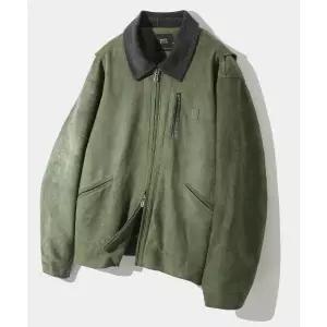 브랜드정품 디미트리 블랙 2WAY OG 에센셜 디트로이트 스웨이드 자켓_올리브 226214