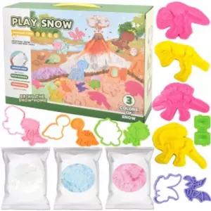 매직 스노우 클레이 도우 플레이 세트 공룡점토 찍기놀이 놀이