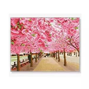 DIY 보석십자수 풍경 시리즈 벚꽃 엔딩 40X50DIY 비즈 반짝이 액자 취미생활 패키지