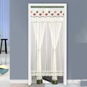 문커튼 가리개 레이스 방문 가림막 100x210cm 주방 현관 공간분리 가리 입구 접착 베란다 다용도 도실