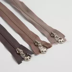 유명한원단 지퍼 점퍼 5호 55cm 비슬론 부자재 베이지톤 3종