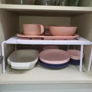 싱크대 길이조절 선반 화이트 양념통선반 싱크대위