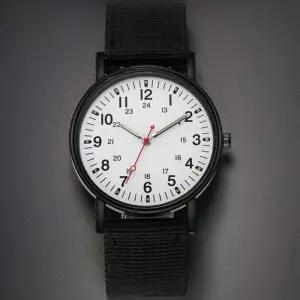 무소음 아날로그 손목시계 수능 시험용 학생 군인 나토밴드