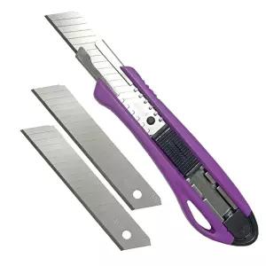 고품질 B자야016 고탄소강 절삭력 핏 커터칼 대 예비날2포함 커터칼 전문가용커터 커터기 WFHU5TH