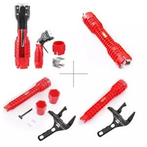 싱크대 배관 공구 멍키 스패너 2종 세트 전문가용교체 화장실수리 정수기필터 수전부속 배수구 렌치 샤워기