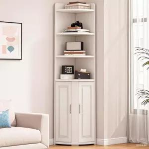 우드 코너 선반 삼각 캐비닛 벽부착 수납장 구석 침실 거실장 농촌 틈새 가구