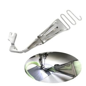 산업용 재봉틀 플랫 자동차 프레서 풋 F515 풀 튜브 접이식 가장자리 래퍼  멜빵 어깨 스트랩 바지