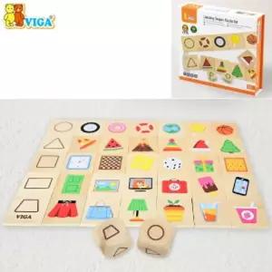 비가 V44506 러닝 도형 퍼즐나무블럭 블록 주사위 원목 어린이 놀이 게임