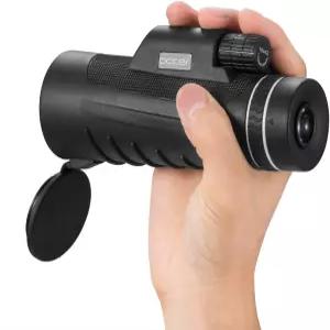 Occer 10X42 고출력 단안 망원경 HD 듀얼 포커스 스코프 Bak4 멀티 코팅 줌 렌즈가 장착된 컴팩트 사냥용