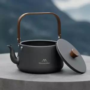 마운틴하이커 캠핑 1.1L 드립 주전자 알루미늄 케틀 우드 손잡이