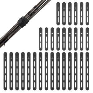 실리콘 낚싯대 벨트 스트랩 30/50팩 u2013 경량 내구성 재사용 가능한 고무 밴드 벨트로 극 보관용