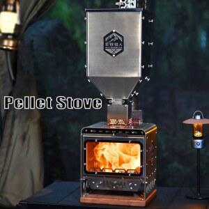야외 캠핑 펠릿 스토브 텐트 화목난로 스테인리스 스틸 펠릿 난로 버너