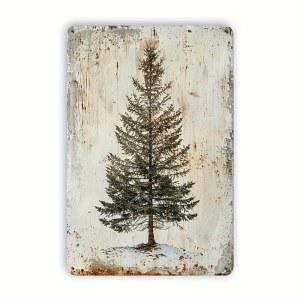 빈티지 트리 금속 주석 간판, 철박 조각 벽 아트, 걸이 철화, 집/식당/바/카페/도어/차고용 실내/외 장식, 8x12인치