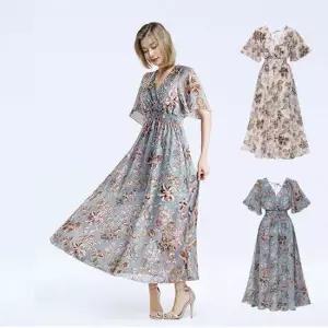 휴가원피스 롱랩원피스 쉬폰 썸머 휴가지l