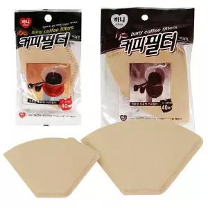B하니 연한 커피색 여과지 거름종이 필터 2종