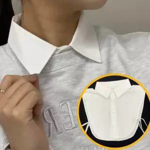 쉬폰 페이크셔츠 클래식 목카라 화이트 목셔츠 페이크카라 넥케이프 페이크셔츠 목셔츠