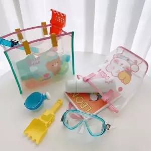 큐티애니멀비치백_사각 물놀이가방 수영장가방 비치가방 피크닉가방 목욕가방