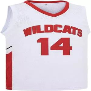 남자 농구 저지 와일드캣츠 고등학교 셔츠 14 트로이 볼튼 8 채드 댄포스 레드/화이트 S-3XL