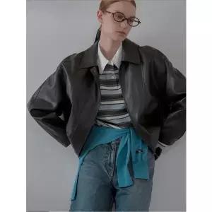 [ZOOC](대구신세계)[주크 ] 오버핏 레더 자켓Z254PSF552