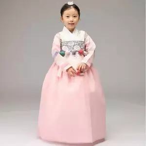 여아 아동한복 연아색동 아이당의+날개산호치마+브로찌