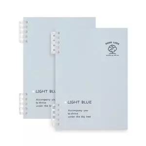 굿럭 A5 20공 루스리프 유선 노트 2p세트 줄공책 블루 (KYR-WFHWIZU)