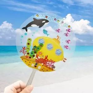 부채DIY 여름 투명 부채 꾸미기 10인세트