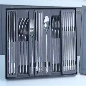 휘슬러 아시아 퓨전 커트러리 수저 젓가락 나이프 포크 4인세트 16p