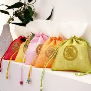 자수 복주머니 길상 한국 용돈 명절 한자 세뱃돈 봉투 새해복