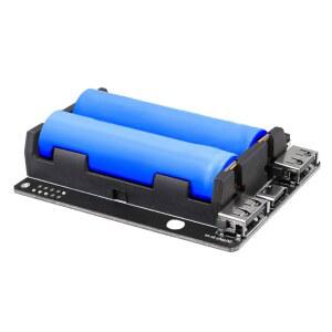 메이커호크 라즈베리 파이 UPS 전원 공급 무정전 UPS HAT 18 650 배터리 충전기 파워 뱅크 전원 관리 확장 보드 5V 라즈베리 파이 4 모델 B / 3B + / 3B (배터리 제외)