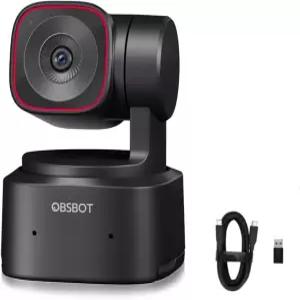 AI 추적 기능이 있는 OBSBOT Tiny 2 Lite 4K 웹캠 ？ 1/2인치 센서 60FPS 자동 PTZ 및 제스처 제어 듀얼