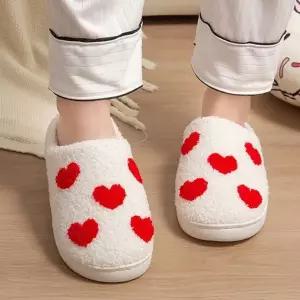 거실 겨울 실내 실내화 사무실 털 하트 슬리퍼 방한