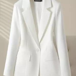 화이트정장자켓 슬림핏 원버튼 무대 가수 하얀색 검은