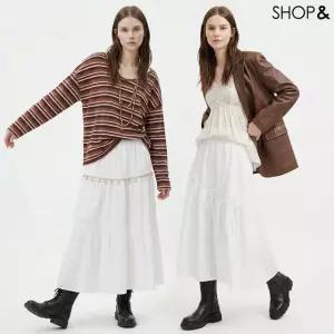 [샵앤] [무료배송] 여성 허리밴딩 캉캉 플레어 롱스커트 6종 균일가