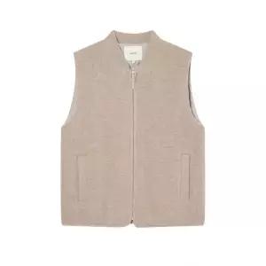 헤지스 24FW 베이지 울 니트 패딩 베스트 HZSW4D332I2