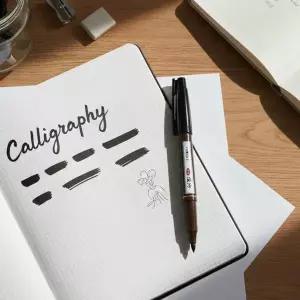 한자 서예 캘리그라피 글씨 붓펜 12개입 박스 문구