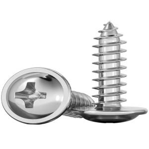 패드 둥근 머리 팬 태핑 셀프 나사가  A 304 스테인레스 스틸 건식 벽체