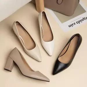 여성 펌프스힐 여성구두 펌프스구두 뾰족힐 사각굽 WC7004C