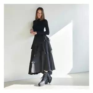 에고이스트 ER4WS263 언발란스 롱 티어드 스커트 (25년 겨울) 1043746