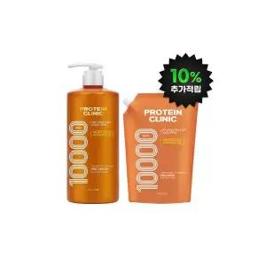 ()(손상케어)엘라스틴 프로틴클리닉 고영양 샴푸 용기 1000ml +리필 900ml 917494