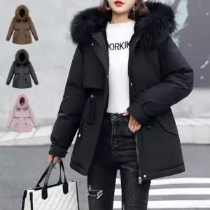 여성 겨울 퍼후드 패딩 야상 점퍼 데일리 캐주얼