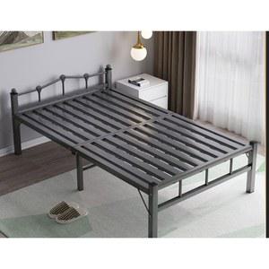 접이식 스테인리스 간이 197x80x40cm 침대 조립침대 철제 프레임 블랙