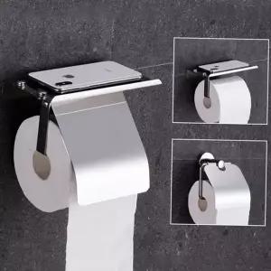 욕실 스텐 휴지 걸이 선반 화장지 보관함 욕실 무타공 휴지 걸이 화장실 욕실수납선반 거치대 수납