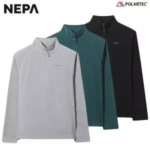 네파 겨울용 남성 폴라텍 마이크로 플리스 집업 긴팔 티셔츠 - 7L75416 491310