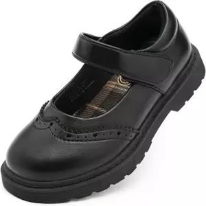 스텔 여학교 메리 제인스 유니폼 신발 플랫 드레스 슈즈 청키 로퍼스 옥스포드 (작은/큰 들)