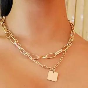 초커 굵은체인 짧은 버클 목걸이 데일리목걸이 레이어 WD2B443