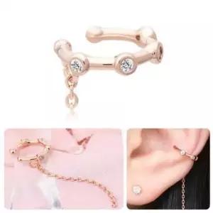 여자이어커프 로즈골드 드롭 14KGP 이어커프 체인 링 WD27A87